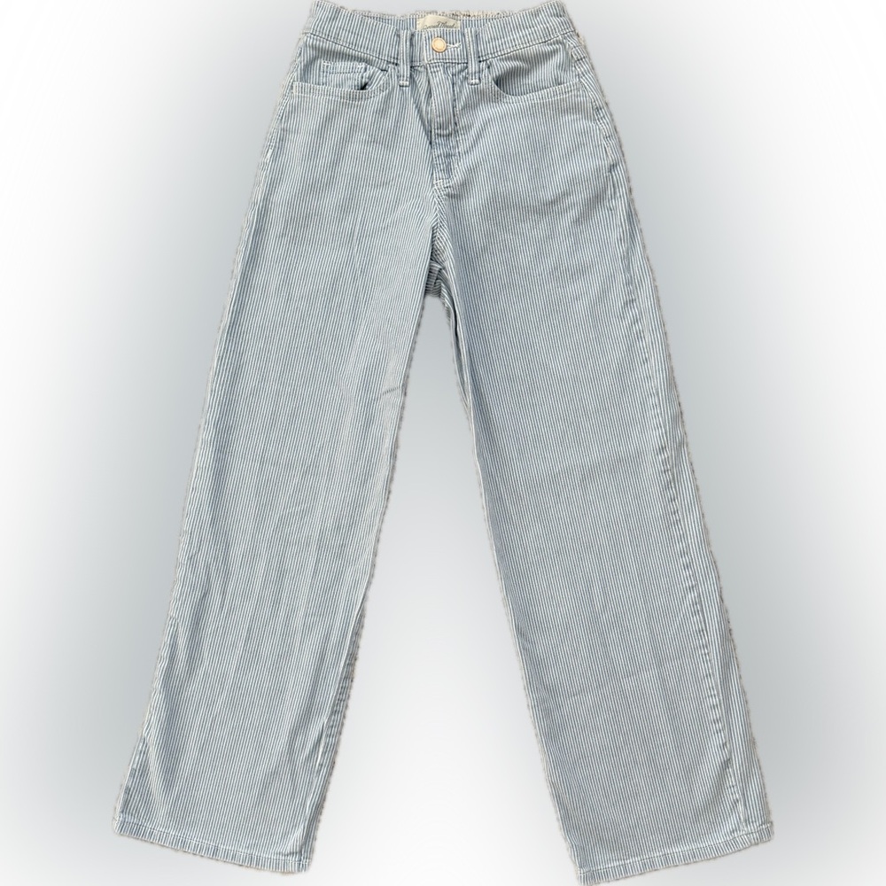 Universal Thread Hi Rise Relaxed Fit Wide Leg Striped Jeans, Women’s Size 00S